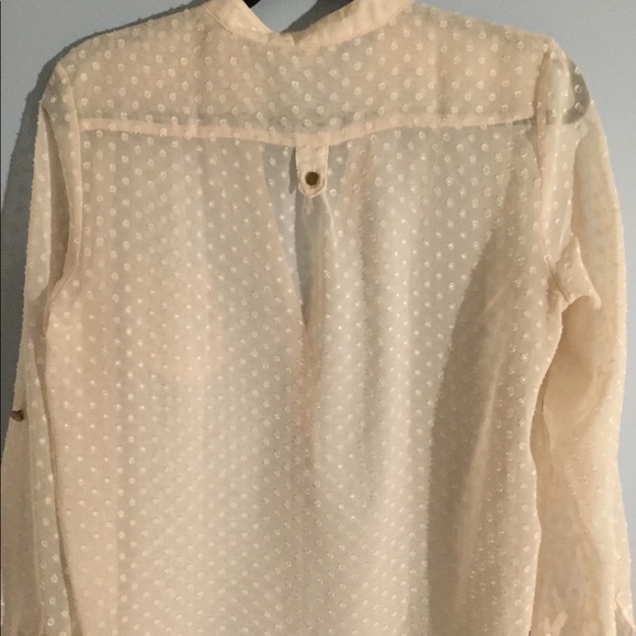 Cream sheer top with polka dots - Picture 6 of 8